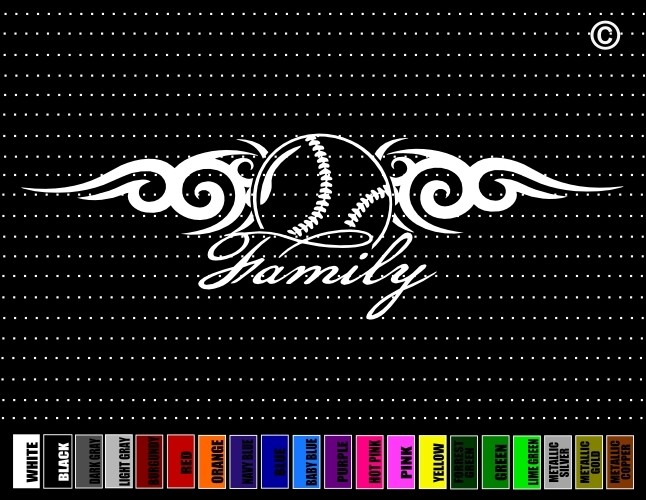 Baseball Family #1 Car Sticker Window Vinyl Decal Dad Mom Player Coach Bat Base