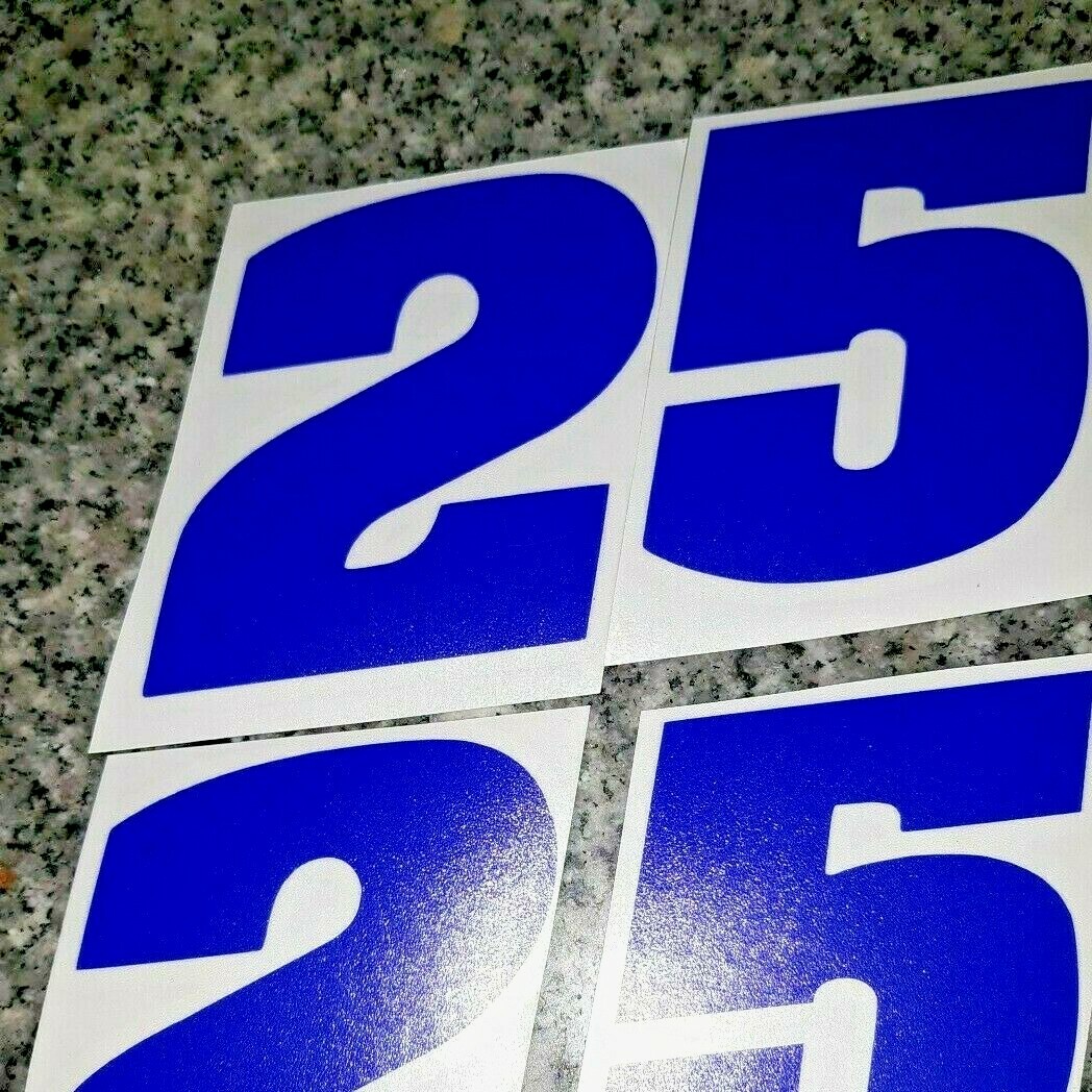 Racing Numbers Vinyl Decal Sticker | Dirt Bike Plate Number BMX Competition 200