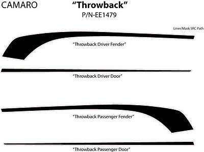 Chevrolet Camaro Side Hockey Stick Accent Decal Stripes 2010-2013 & 2014-2015