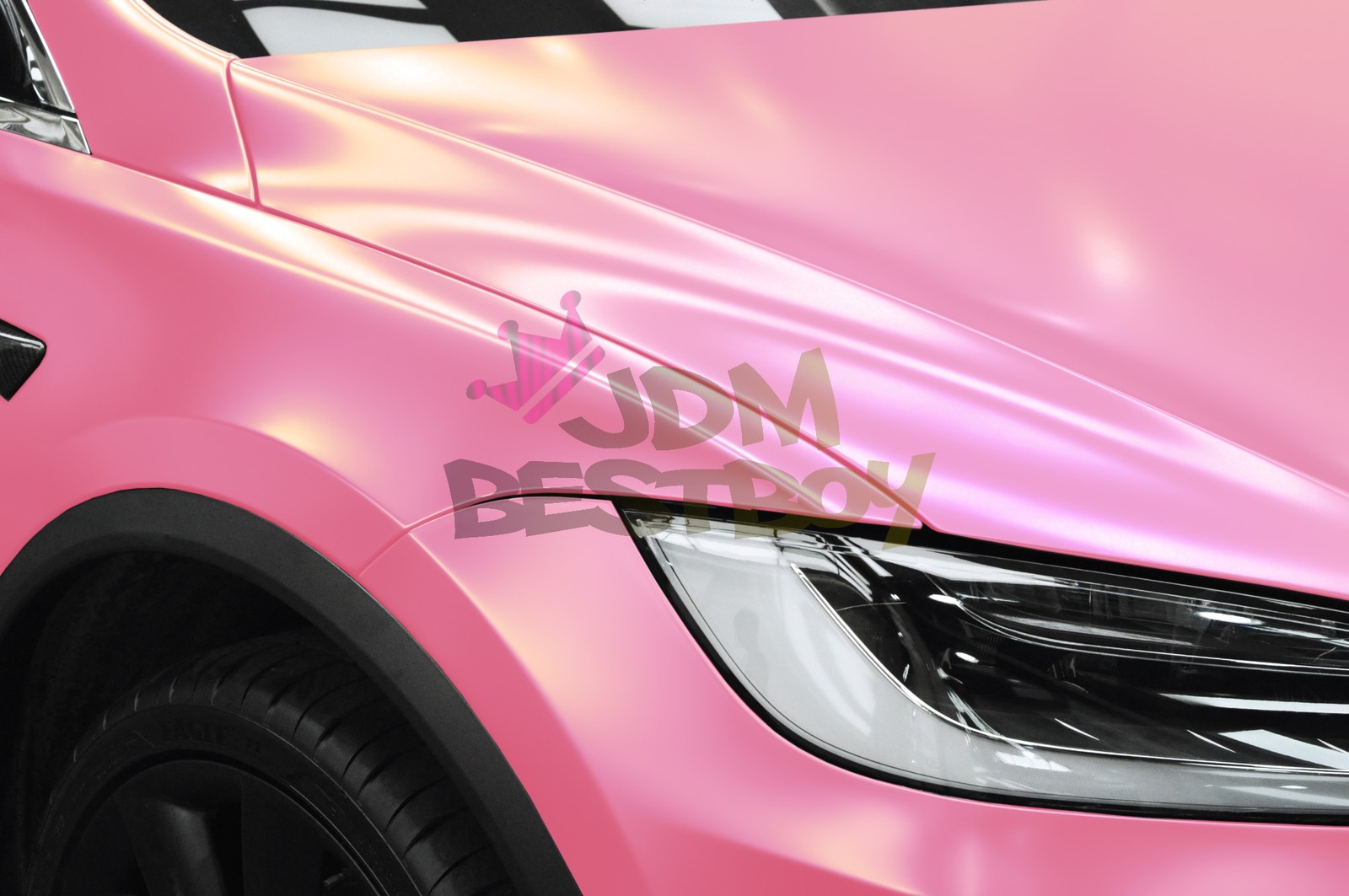 Premium Matte Metallic Satin Pearl Diamond Pink Vinyl Car Wrap Sticker Decal DIY