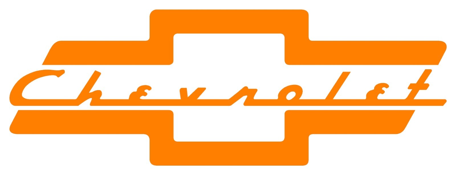 Custom Chevrolet Bowtie With Script Word Vinyl Decal Multiple Colors and Sizes