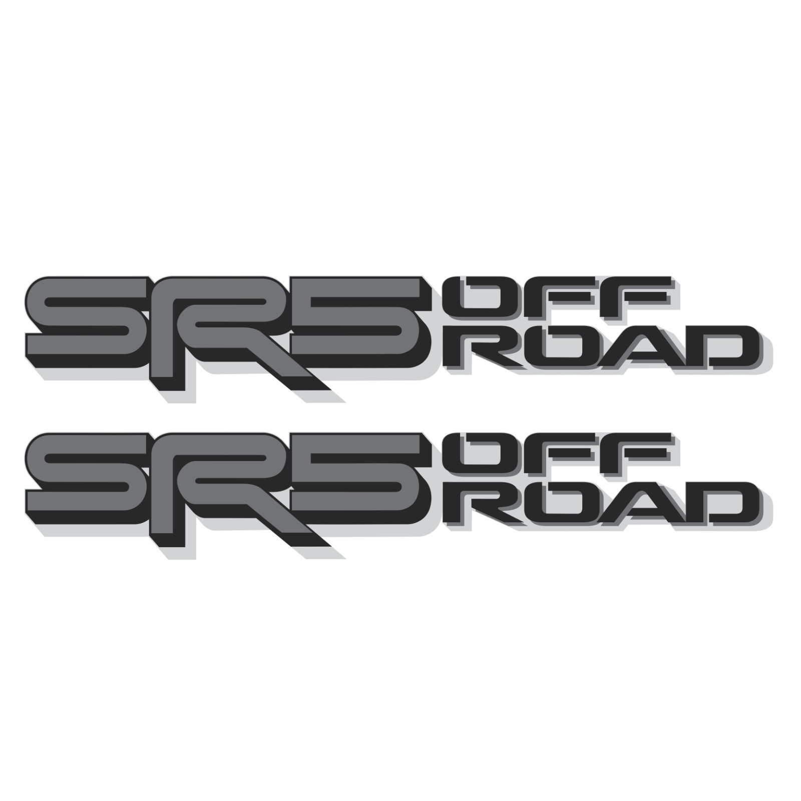 SR5 Offroad Stickers, Toyota Tundra 3rd Gen (2022+), 2 Pack Set , Back, Silver