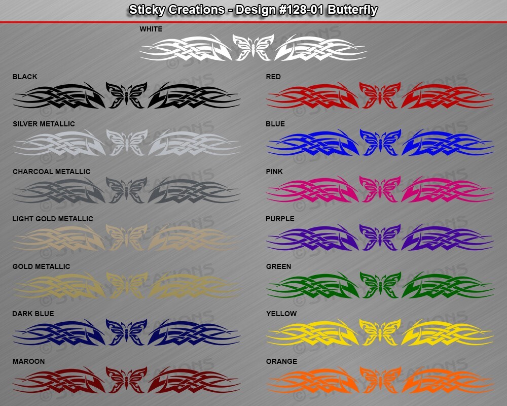 128-01 BUTTERFLY Windshield Decal Window Sticker Vinyl Celtic Knot Butterfly Car