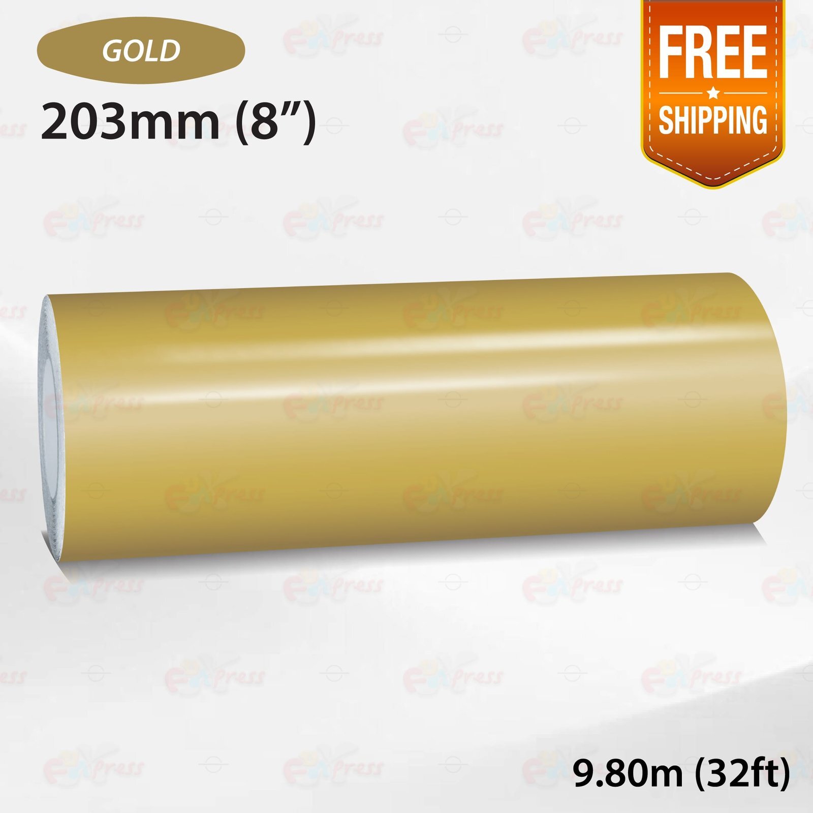 GOLD 8″ 203mm Roll PIN STRIPE Car Model Bike Streamline TAPE Decal Vinyl Sticker