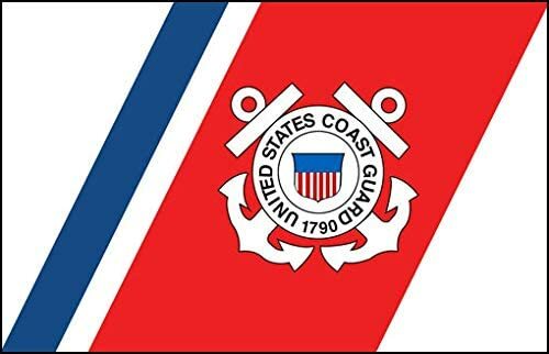 4.5×7 inch MEDIUM Semper Peratus Flag Sticker (US Coast Guard 1790 uscg decal)