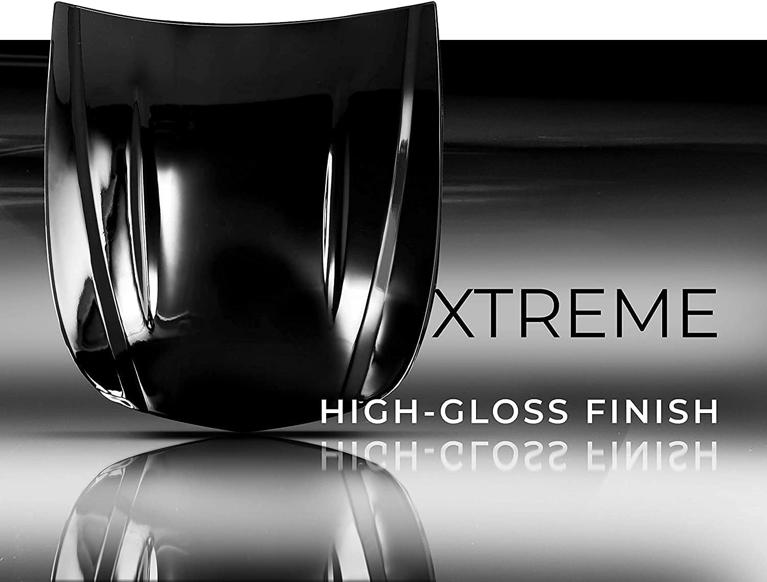 VViViD+ Ultra Gloss Premium Vinyl Car Wrap Film 6 FT x 5 FT, Gloss Piano Black