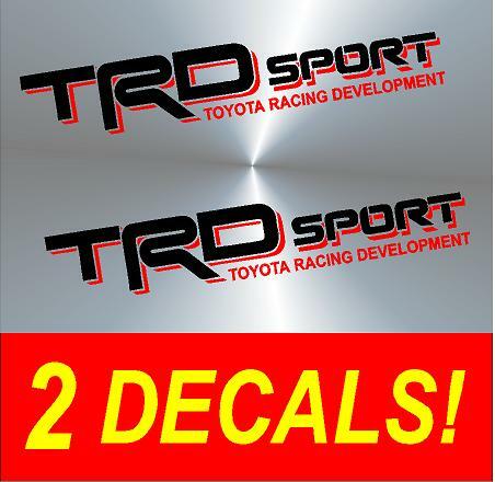 TRD Vinyl Decal Stickers BLACK/RED Toyota Truck Sport Tacoma 18″ *Approx