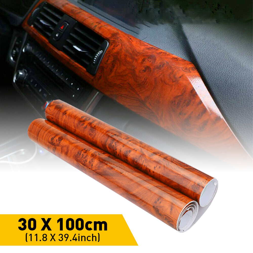 DIY Glossy Matte Wood Textured Grain Vinyl Wrap Sticker Car Interior Decors D
