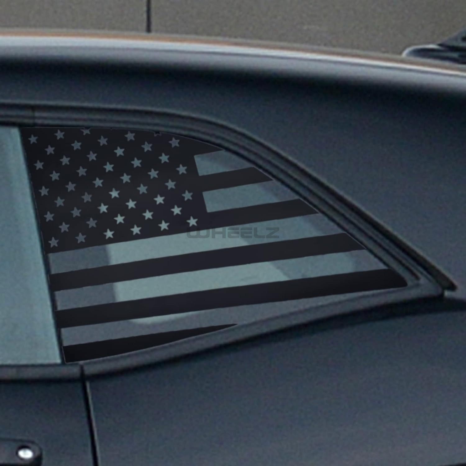 Quarter Window Black USA Flag Decal Sticker Trim Fit Dodge Challenger 2008-2022