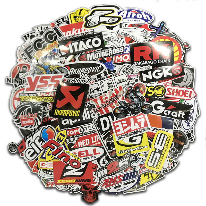 220PCS Vinyl JDM Stickers Pack Car Motorcycle Racing Motocross Helmet Decals Lot