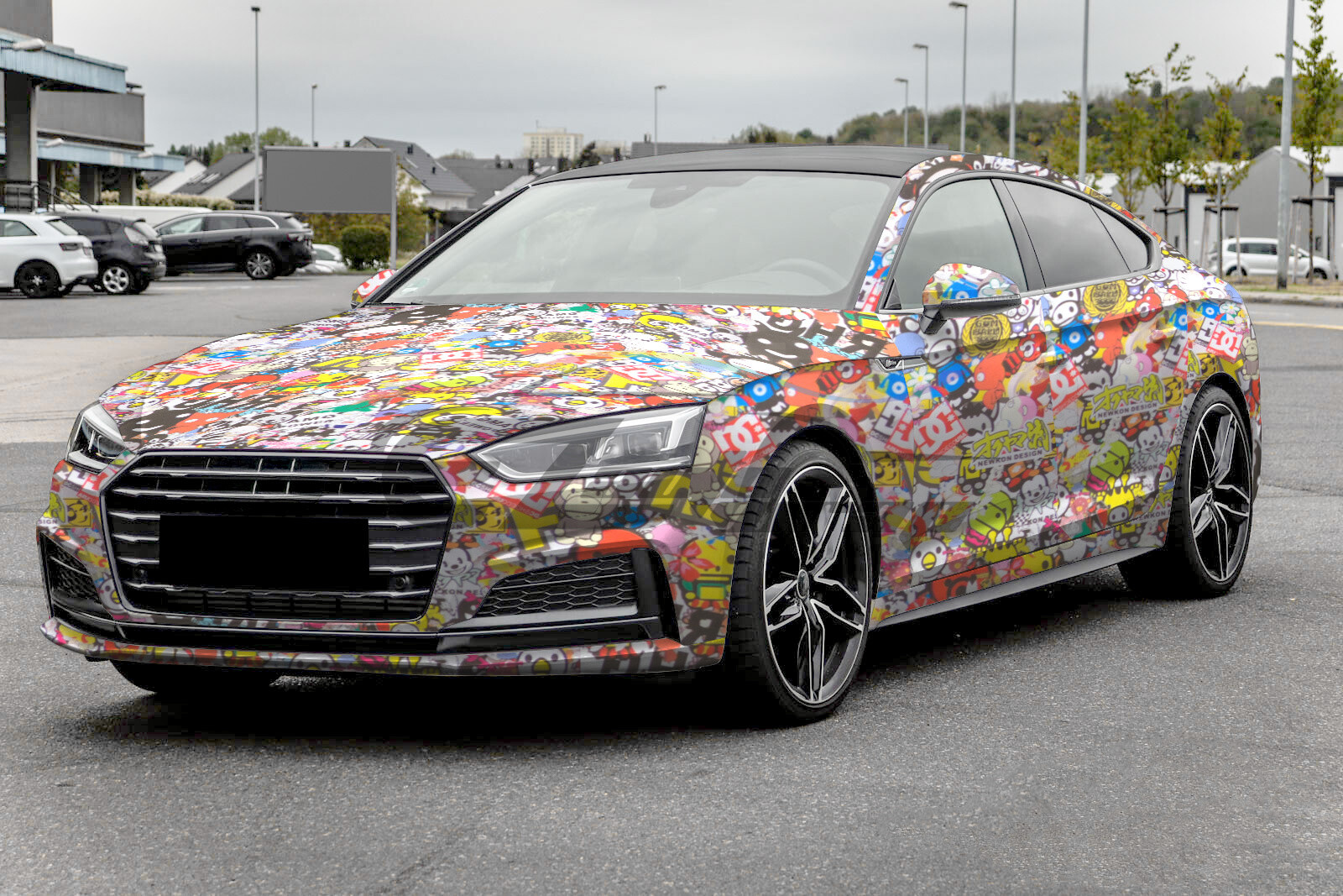 【Sticker Bomb】 Vinyl Wrap Decal Film Graffiti Cartoon JDM USDM Sheet DIY #194