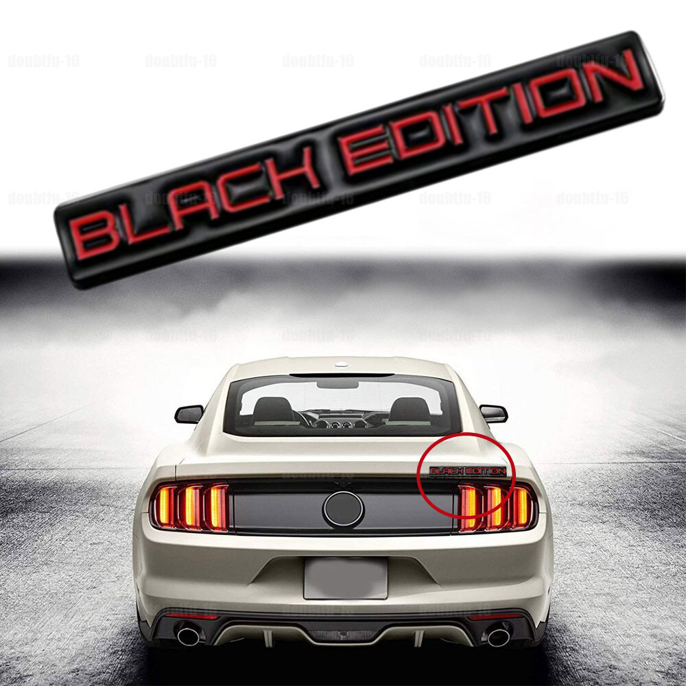 Black Edition Logo Emblem Badge Car Rear Tailgate Decal Sticker Accessories