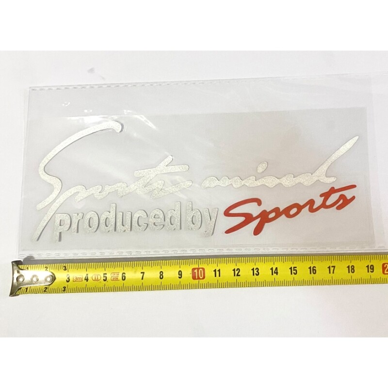 19X7CM White red Auto Sport Mind Decal Stickers Reflective Vinyl Graphic Sticker