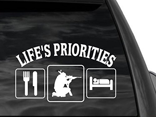 FGD Life’s Priorities Vinyl Rear Window Decal 12″ x 10″ (Dw9)