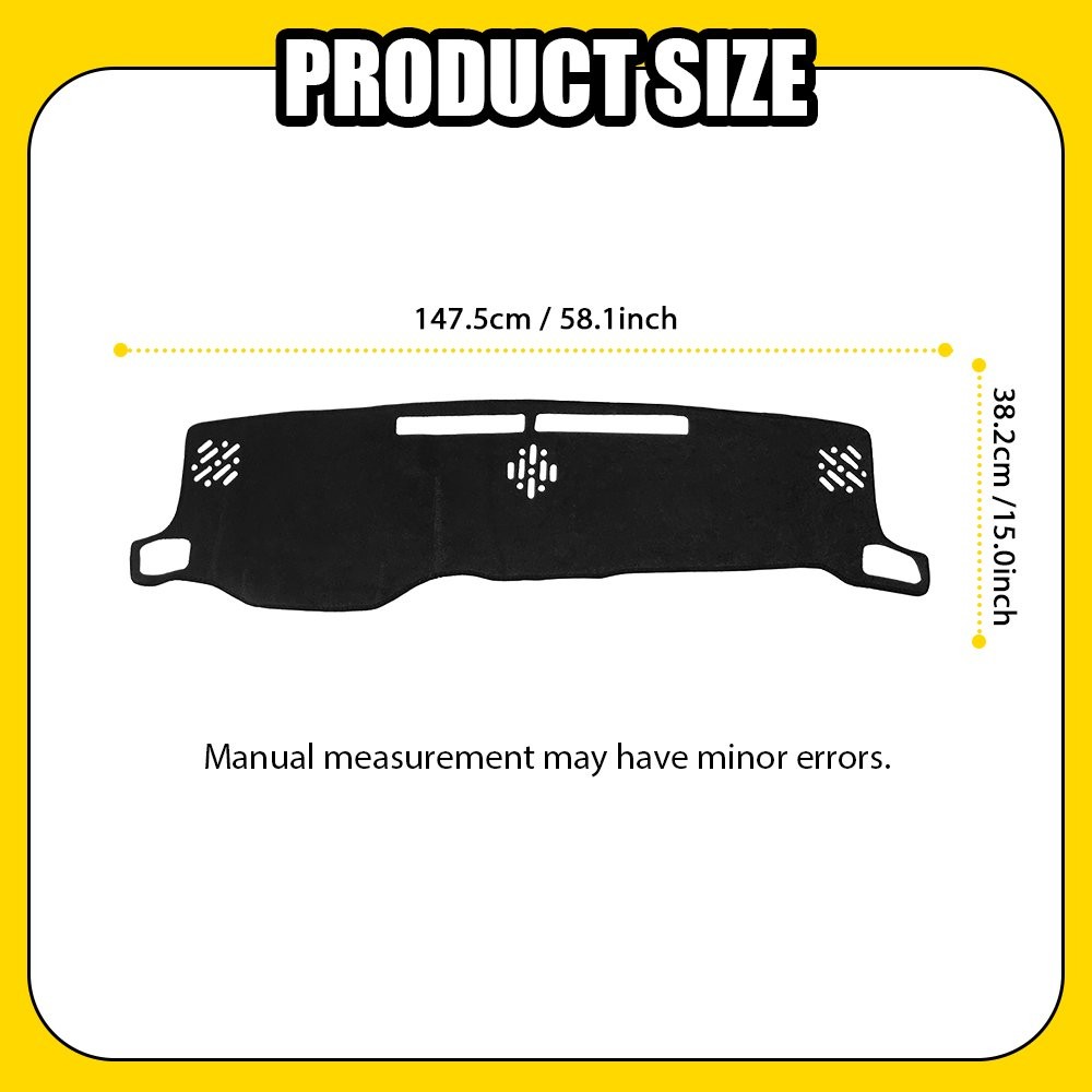 Dashboard Mat Sunshade Pad Non-Slip For Toyota Tacoma 2024-2025 LHD US 1-5X