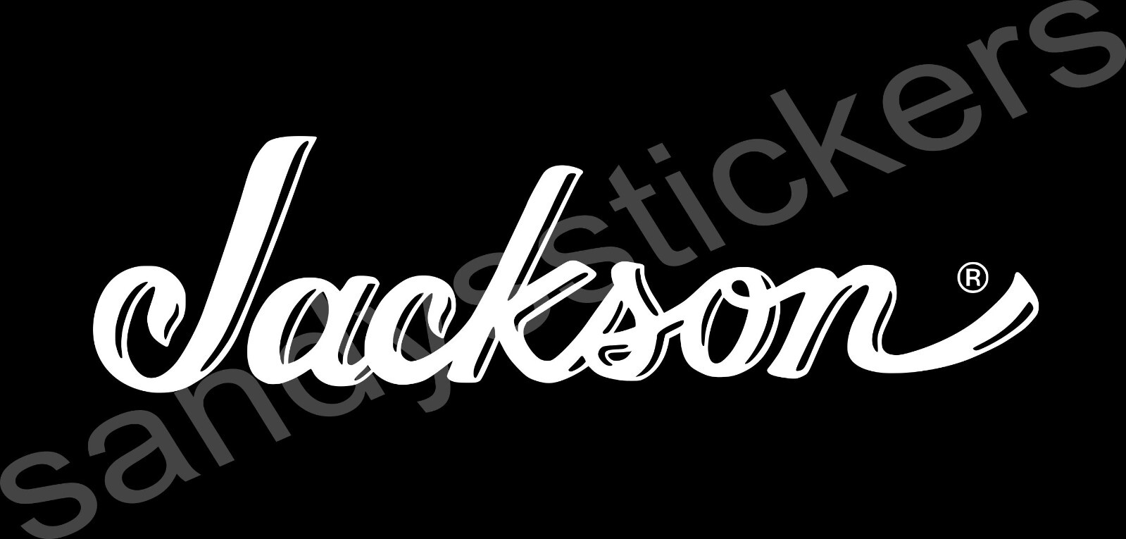 2x Jackson Guitar – Vinyl Decals Stickers – logo die cut – 8″ Wide Set of 2