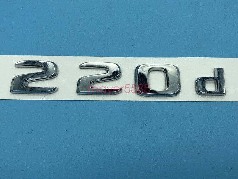 Chrome ” C220d ” Number Letters Rear Trunk Badge Emblem for Mercedes Benz C220d