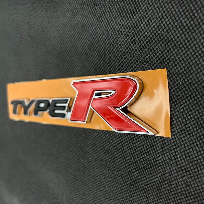 1PCS Genuine Type R Racing Sport Chrome Red Badge For Honda Civic Rear Emblem