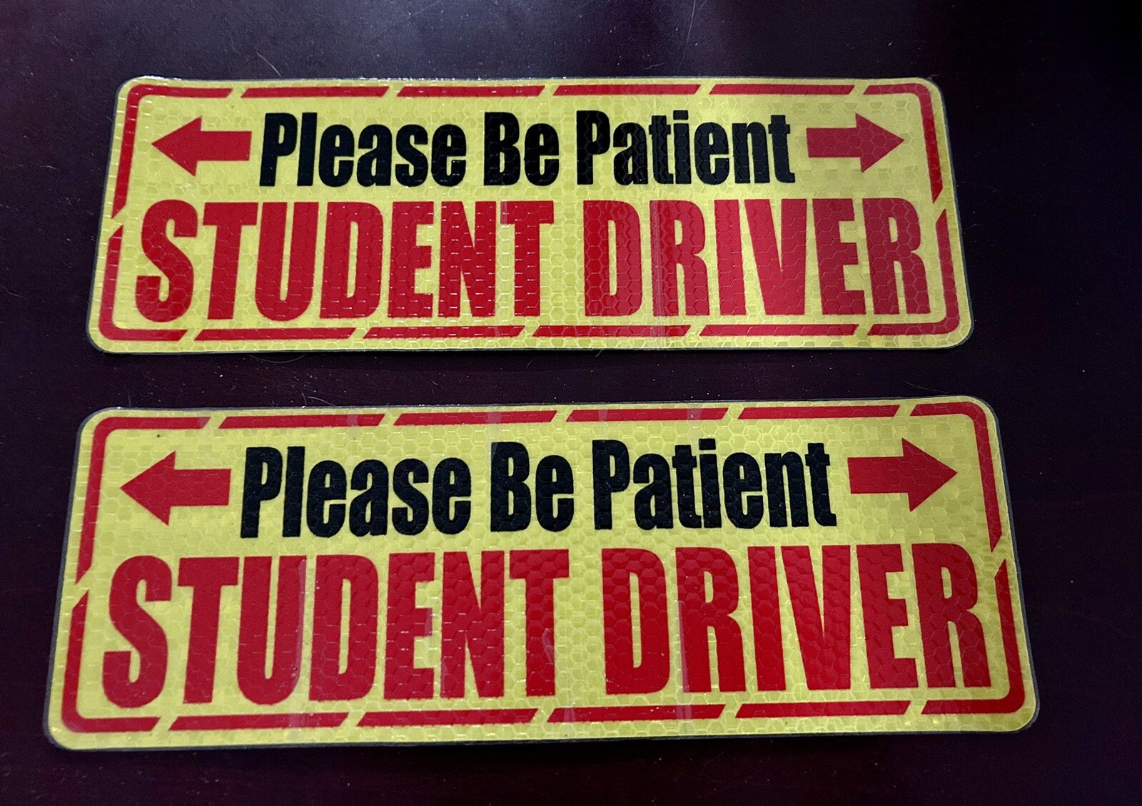 Student Driver Car Magnets “Please Be Patient” Bumper Magnets Set Of Two