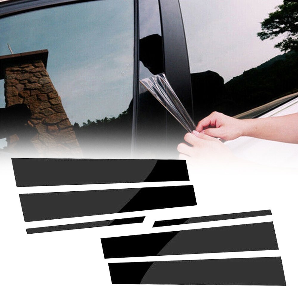 6/12Pcs Pillar Posts for Toyota Corolla 2014-2018 Set Door Trim Cover Kits Black
