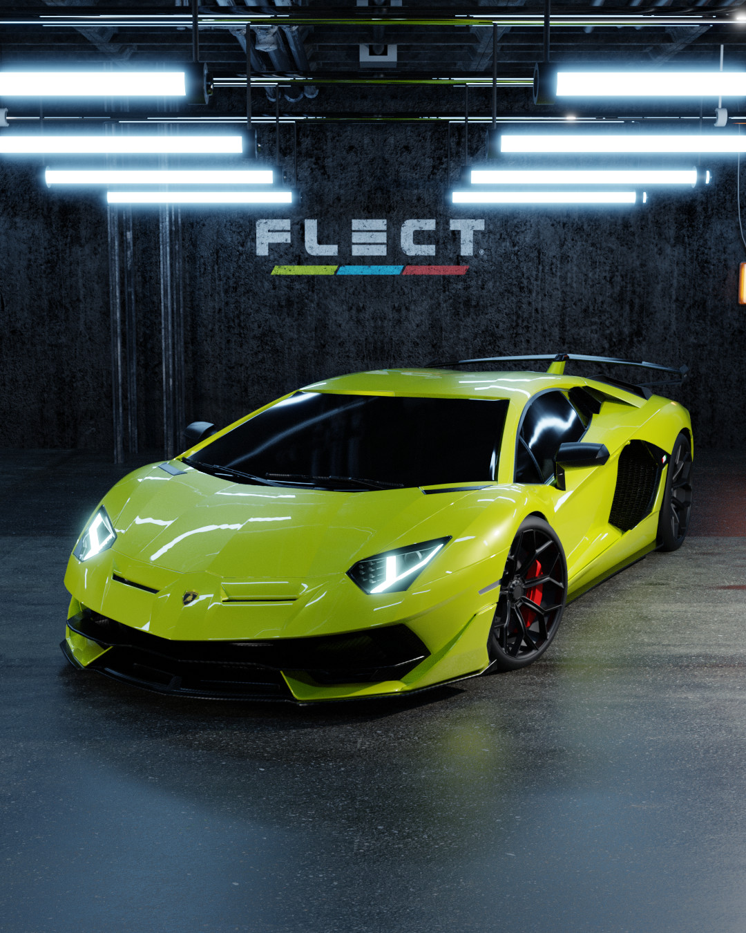Flect (PET) Vinyl Wrap – Acid Green – Full Roll 5ft x 60ft NEW OVERSTOCK SALE