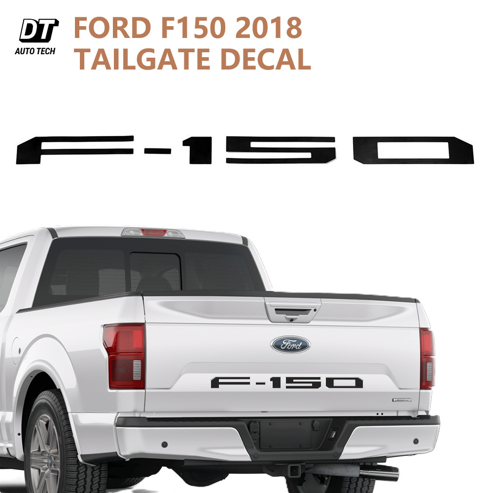 For 2018 F-150 Plastic Tailgate Vinyl Letter Inserts Sticker Black Letter Decal
