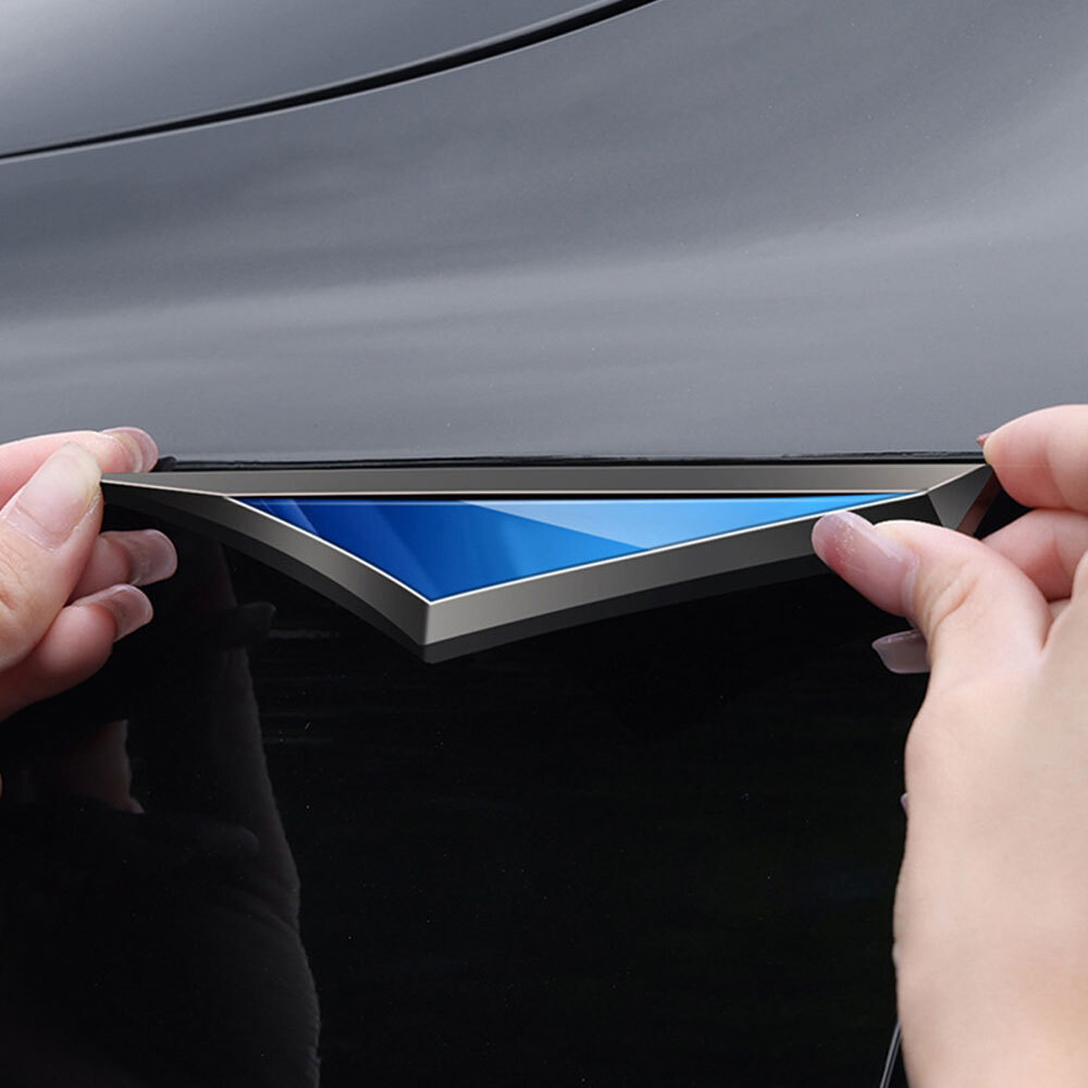 2PCS Car Alloy Sticker Front Door Side Fender Emblem Decal