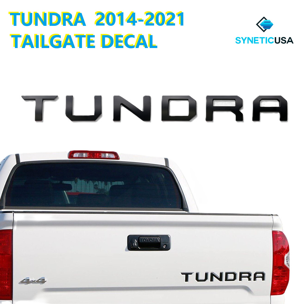 Tailgate Decal 3D Raised Vinyl Plastic Letter Matte Black For 2014-2021 Tundra