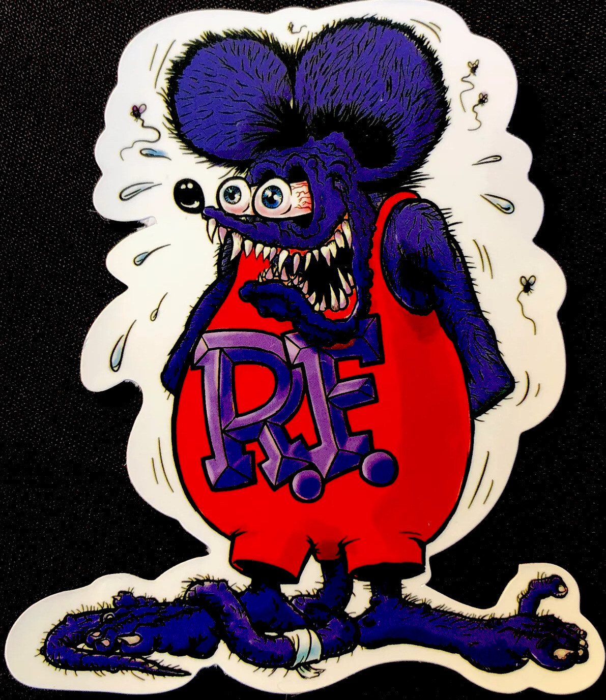 RAT FINK STICKER “I FEEL PURPLE” 3 1/2 x 4” BEAUTIFUL COLOR