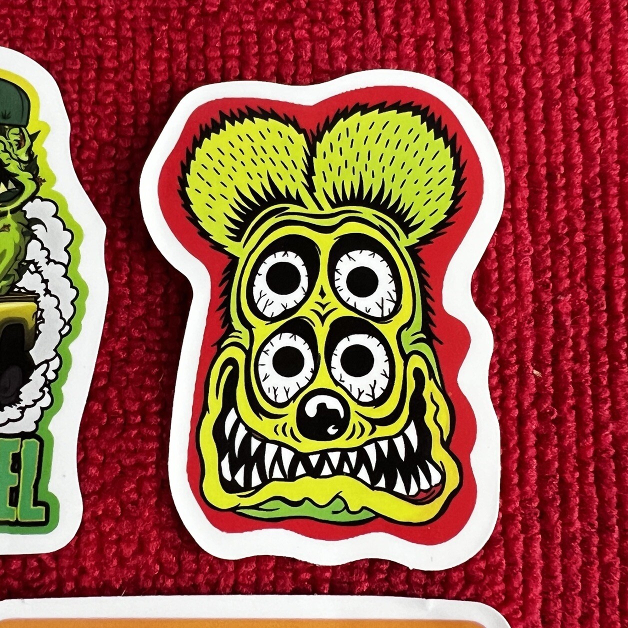 🔥 7 Rat Fink Mouse Ed Big Daddy Roth Hot Rod Art Vinyl Decal Sticker Car Truck