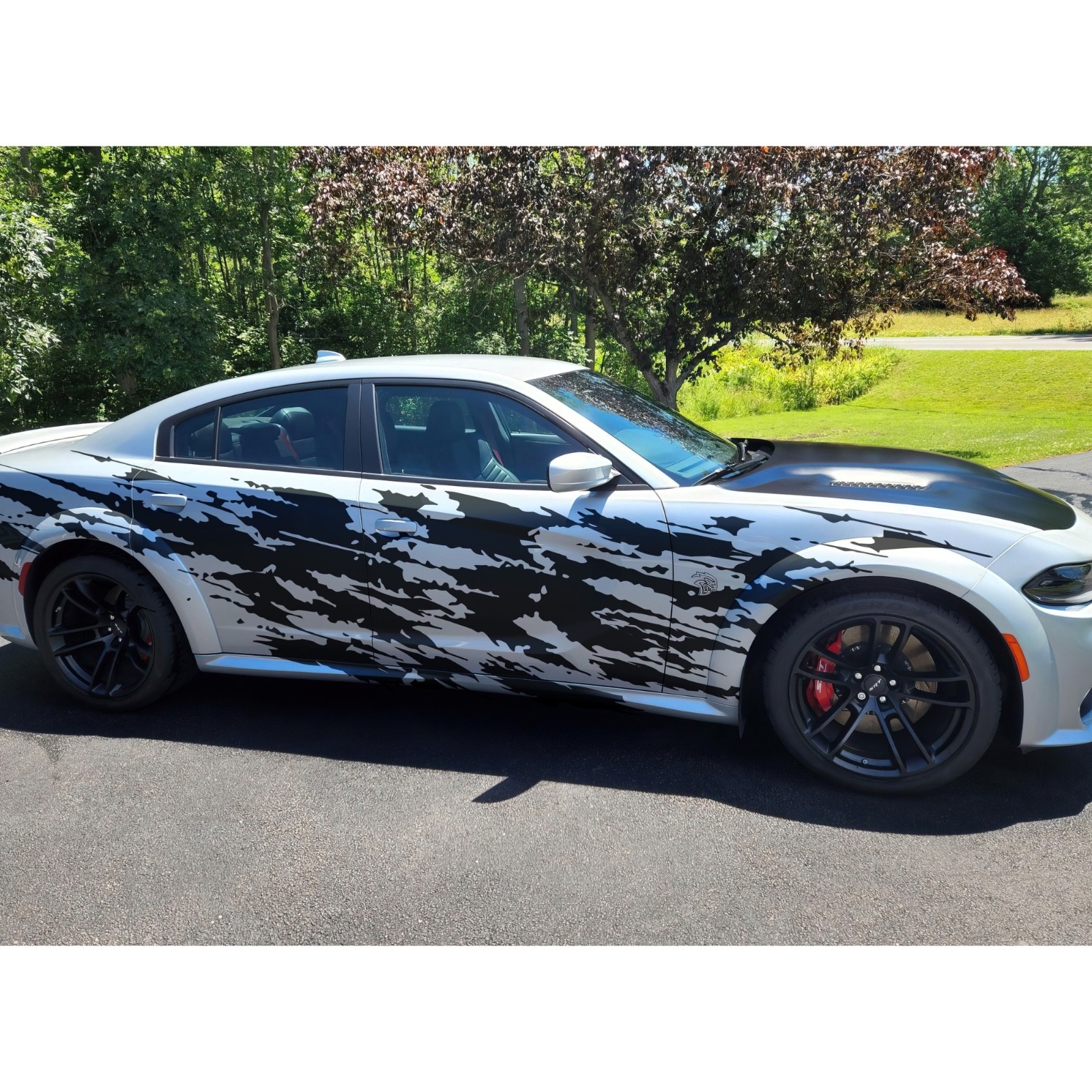 Car graphic decal sticker for Challenger, Charger. Splash Scratch Decal. #7102