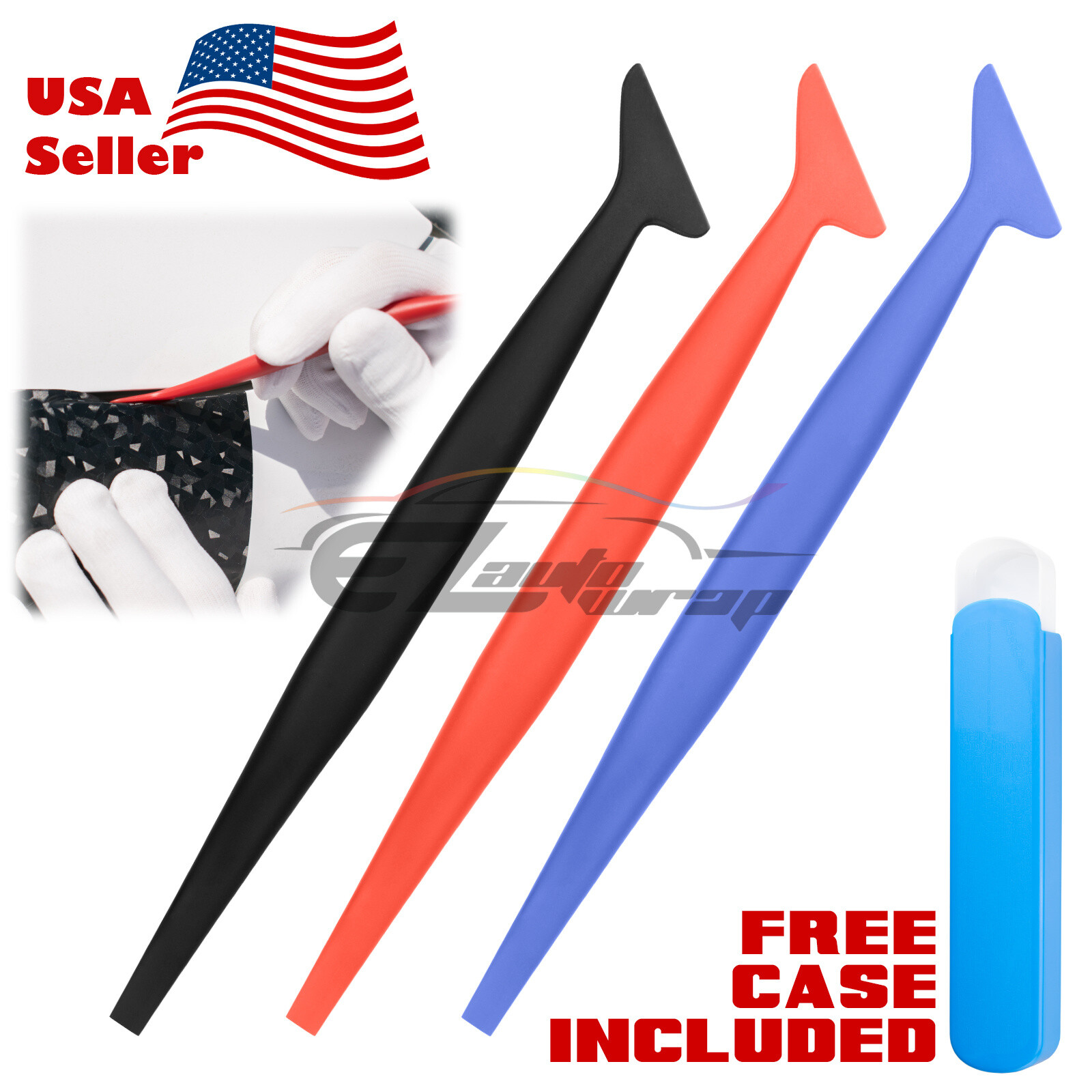 Micro Squeegee 3 Hardness Flexible Tuck Tools Car Window Tint Vinyl Wrapping Kit
