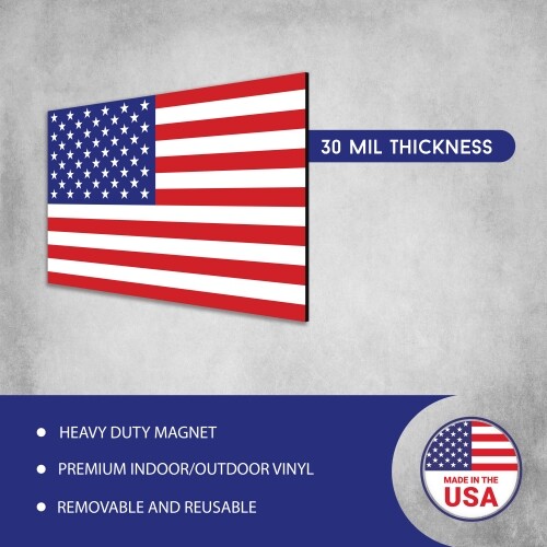 Magnet Me Up American Flag Heavy Duty Magnet Red, White & Blue – 4″ x 6″