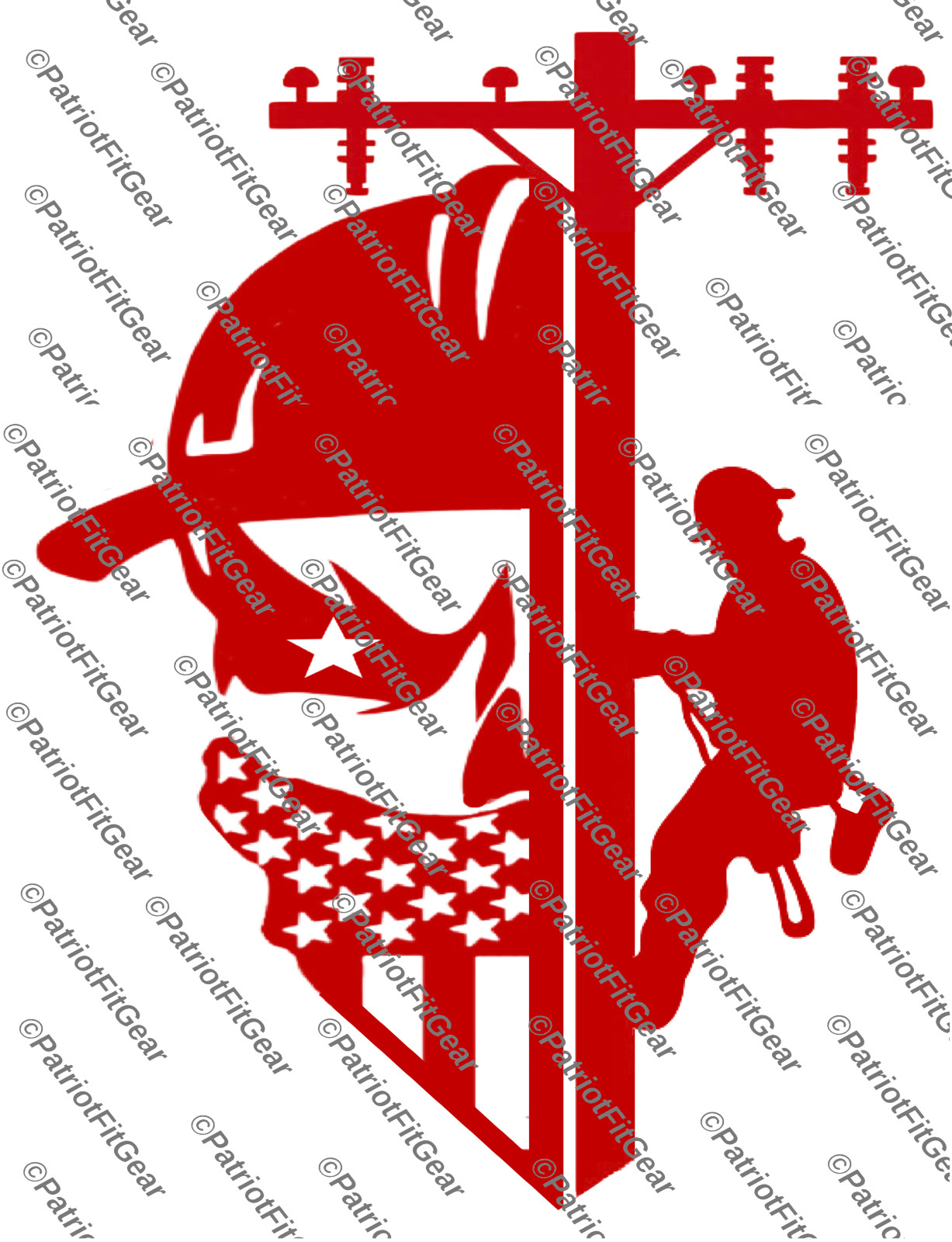 Lineman,Death Skull,Linesman,Line Work,Line Life,Electrician,Sticker,Vinyl Decal