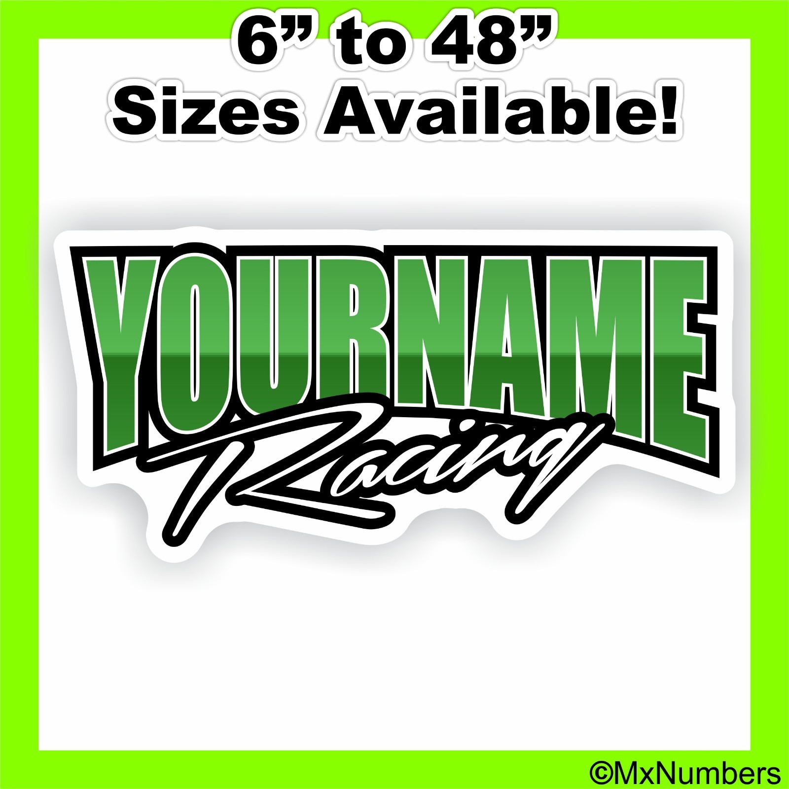 Custom Name Racing Trailer Decal Car IMCA Model Modified Sprint Stock Track