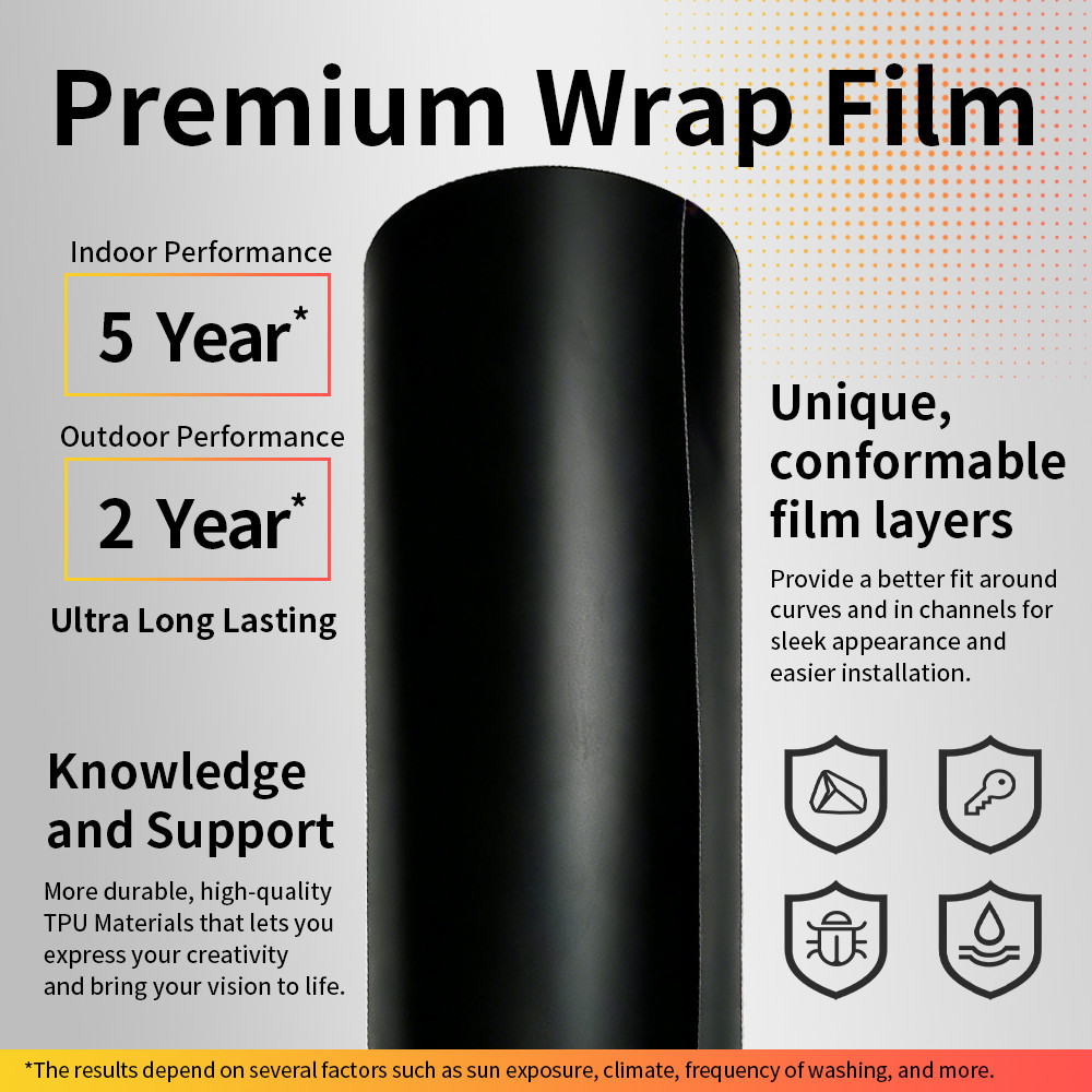 Premium Matte Black Vinyl Wrap Car Auto Sticker Film Decal Bubble Free Sheet USA