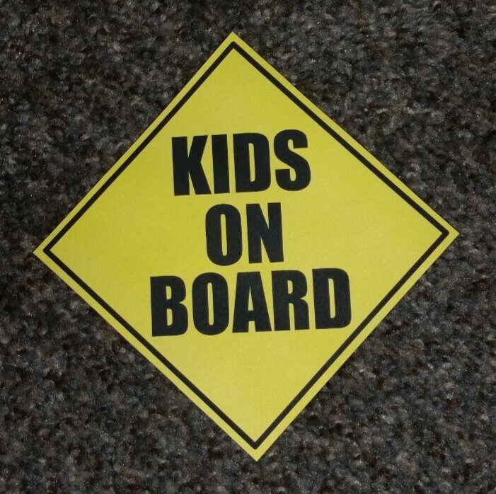 KIDS ON BOARD Sticker Decal Vinyl *MADE and SHIPPED IN USA* WATERPROOF UV RESIST