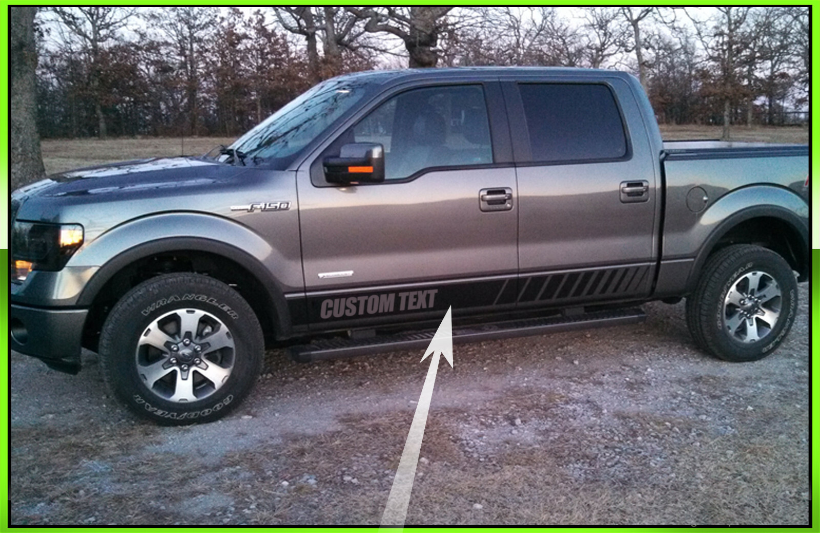 Strobe Side Rocker Stripes – Fits 2004 – 2008 Ford F150 F-150