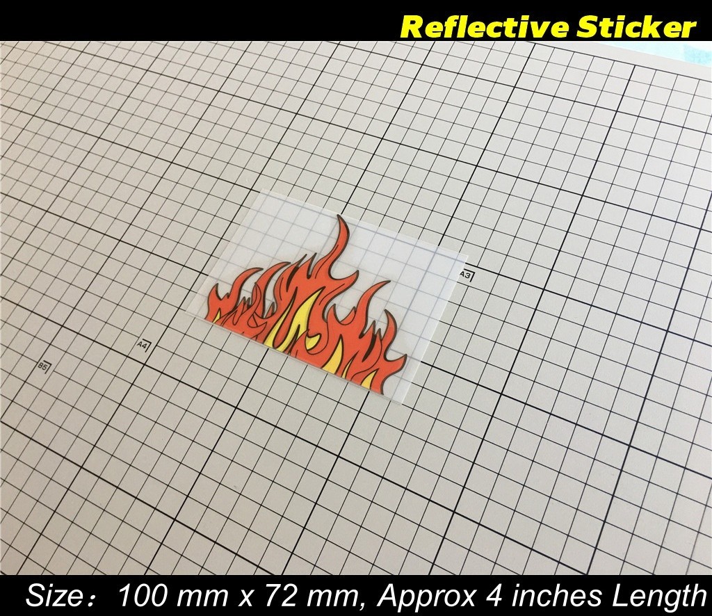 Burning Flame Fire JDM Anime Reflective Sticker Car Motorcycle