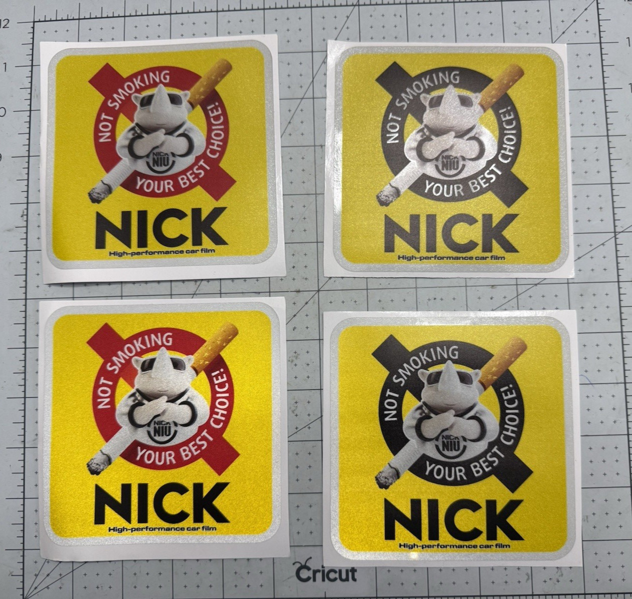 NOT SMOKING YOUR BEST CHOICE! STICKER DECAL 4 OF THEM AS SHOWN