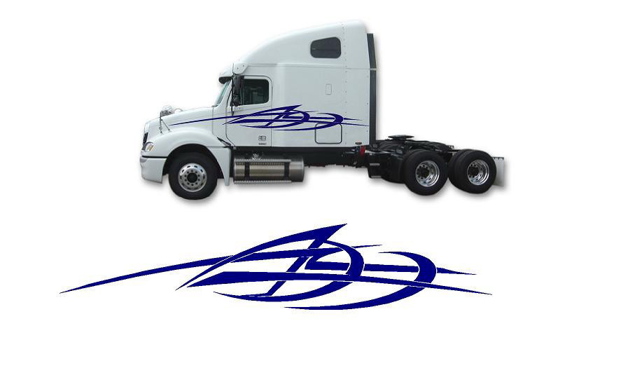 SEMI #5 DECAL VINYL AUTO VAN VEHICLE SEMI TRAILER CROSS OVER SUV CAR TRUCK SUV