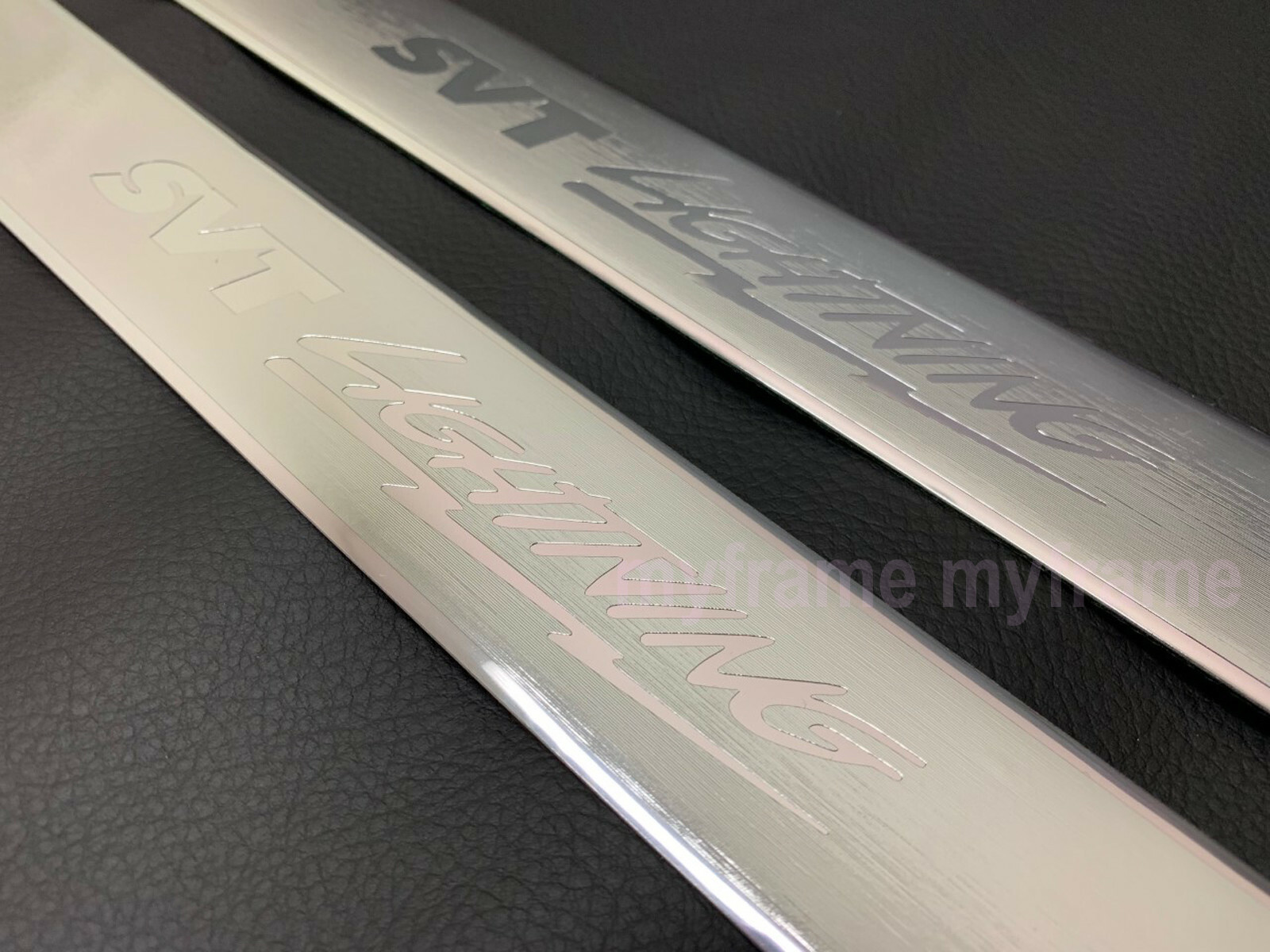 2PCS Brush Aluminum Door Step Scuff Plate Sill Cover Panel Trim SVT LIGHTNING