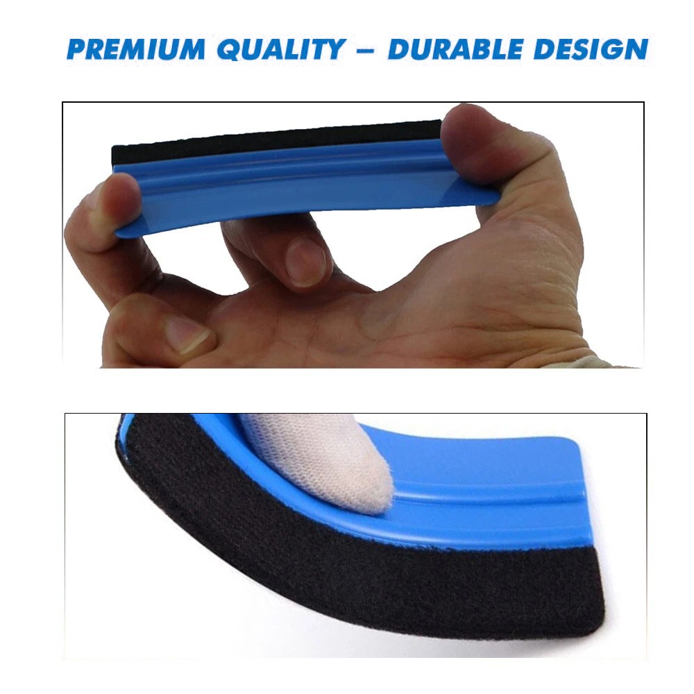 2-Pack 4″ Felt Edge Squeegee Application Tool For Car Vinyl Wrap Scraper Decal