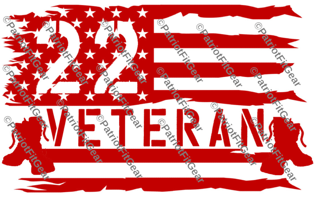 Veteran 22,PTSD The War Within,Support Our Troops,Military,Custom Vinyl Decal