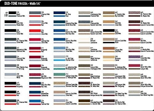 Universal 4/16″ 2-Color Pinstripe (Duo-Tone) 02045200- Black/Silver Metallic