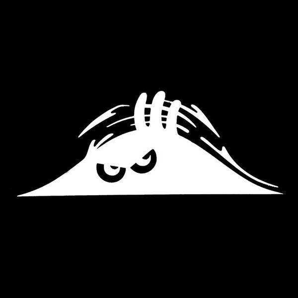 7.5″x2.8″ Peeking Monster Sticker Decal Vinyl Car Window Truck Bumper Back Trunk