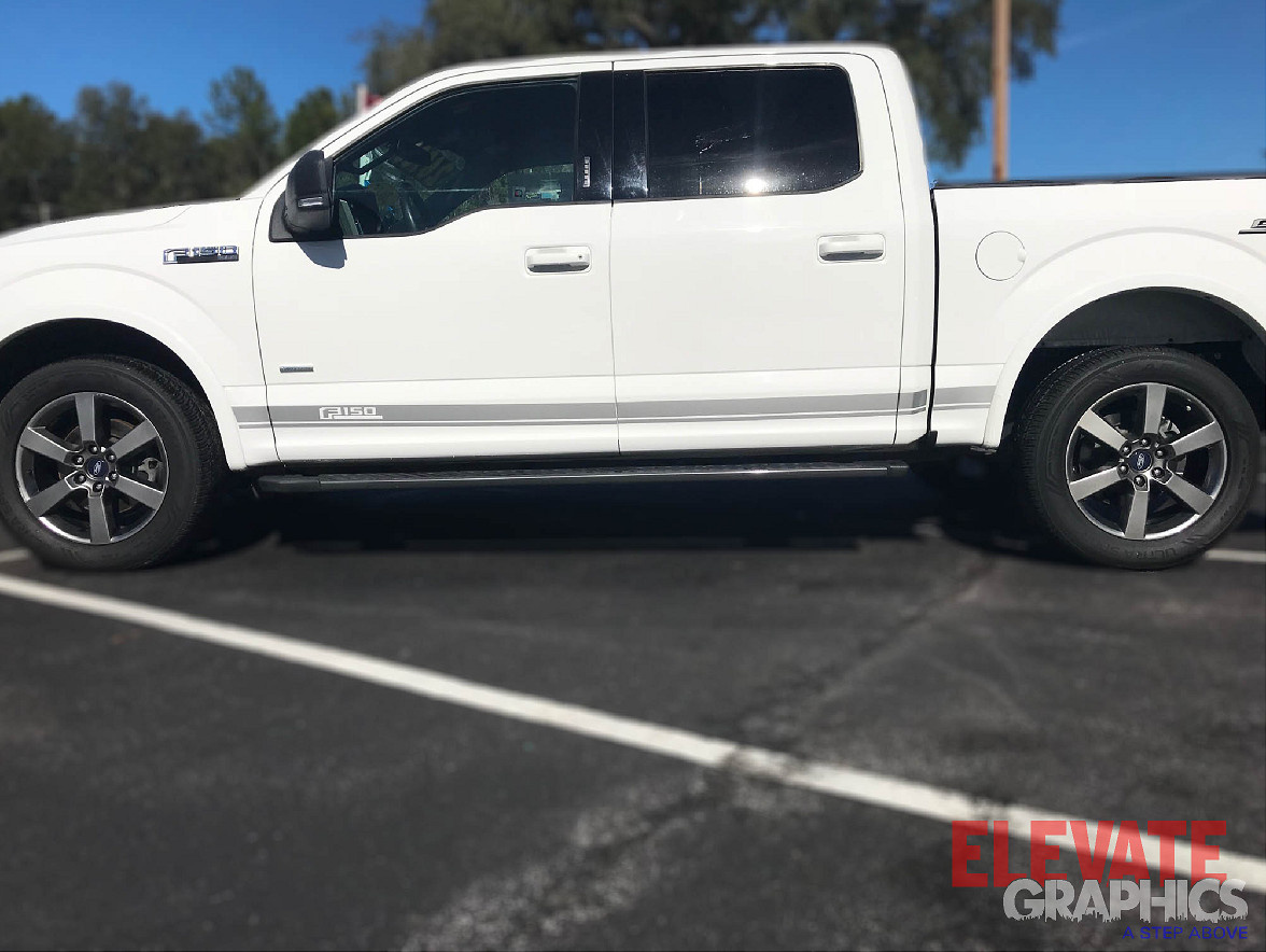 For Ford F-150 Stickers Rocker Two Side Decals Stripes Vinyl Graphics 2009-2024