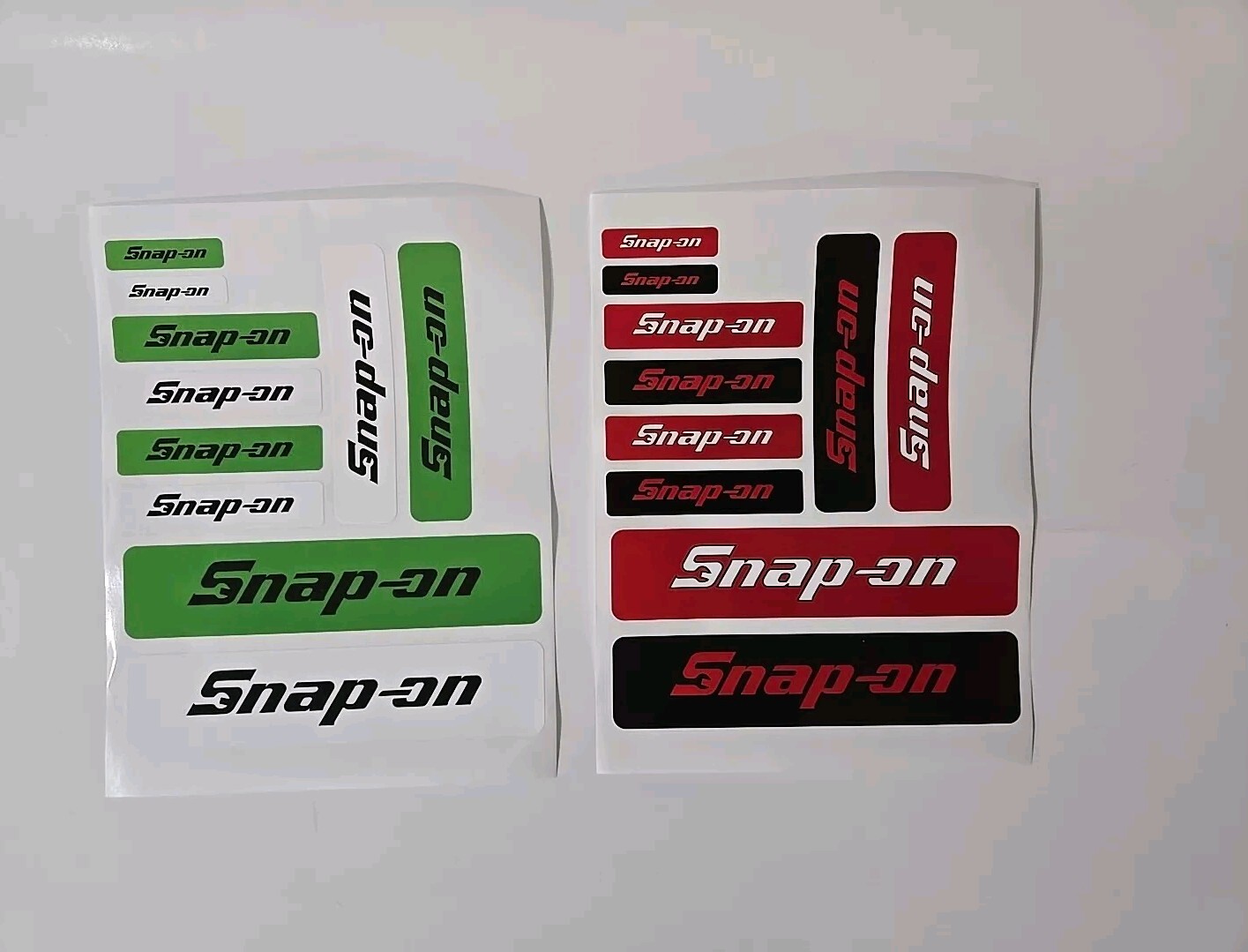 2XPacks Snap On Tools Promo 20 stickers Total Red,White,Black,Green Decal Emblem