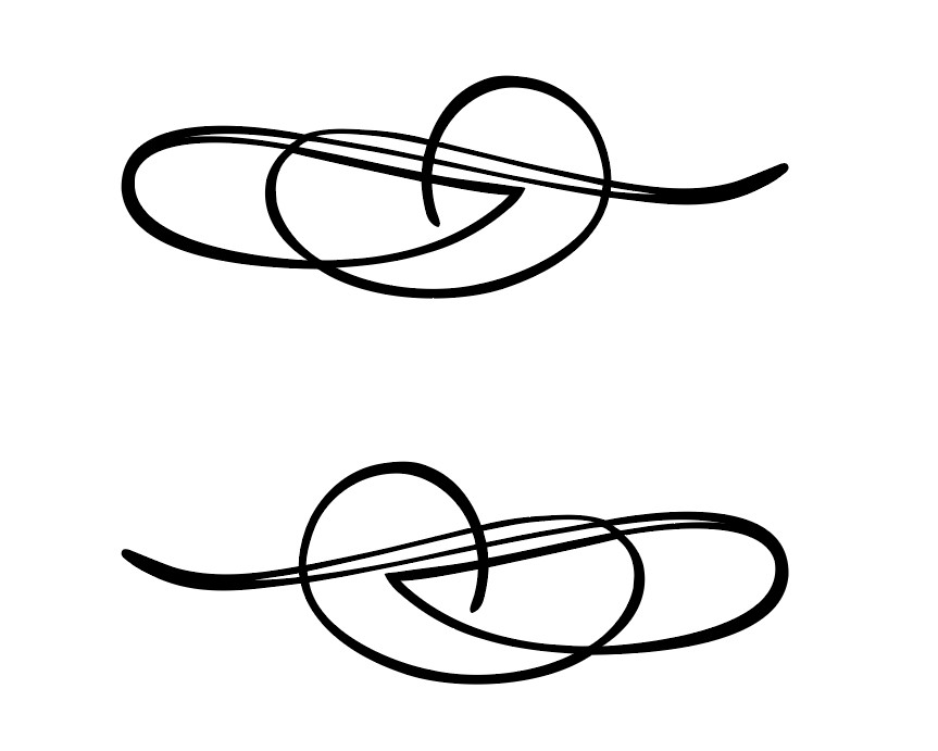 Hot Rod Pinstriping Decals – Set of 2 – 10″ x 3.3″ – Free shipping – 1 color