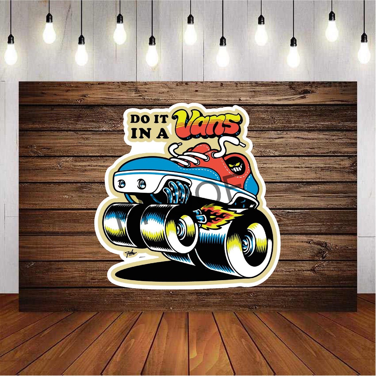 RETRO VANS DECAL DO IT IN A VANS DECAL STICKER REPRINT